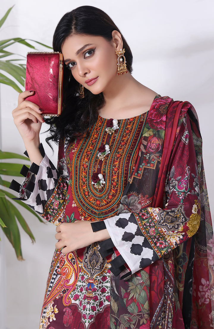 Jasmine | Embroidered Printed Lawn 3PC Pret