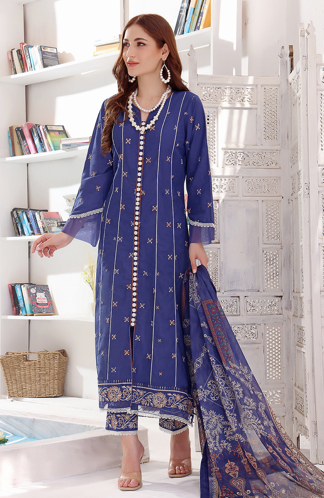 Hyacinth | Lawn 3Pc Embroidered Stitched