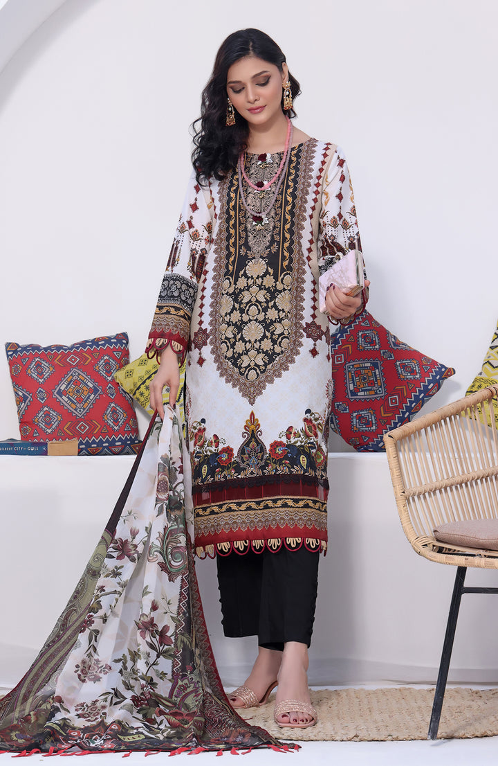 Blossom | Embroidered Printed Lawn 3PC Luxury Pret