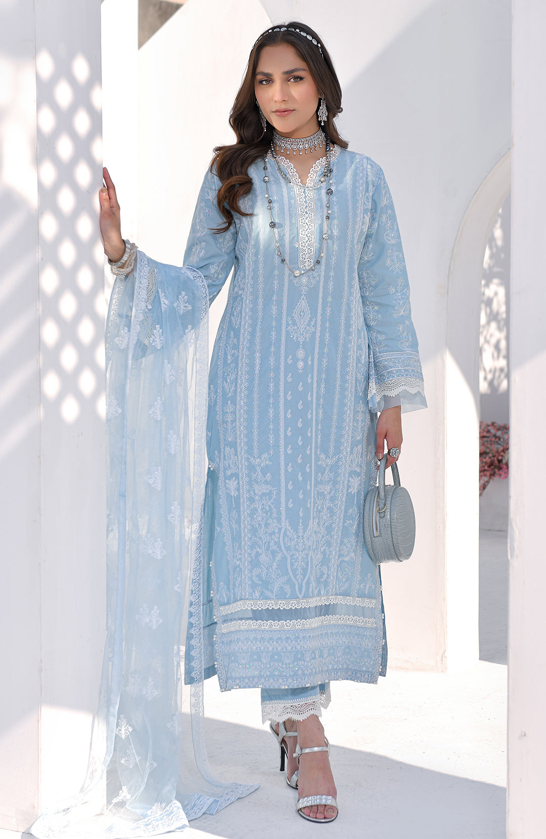 Moonlit | 3-Pc Lawn Embroidered Suit
