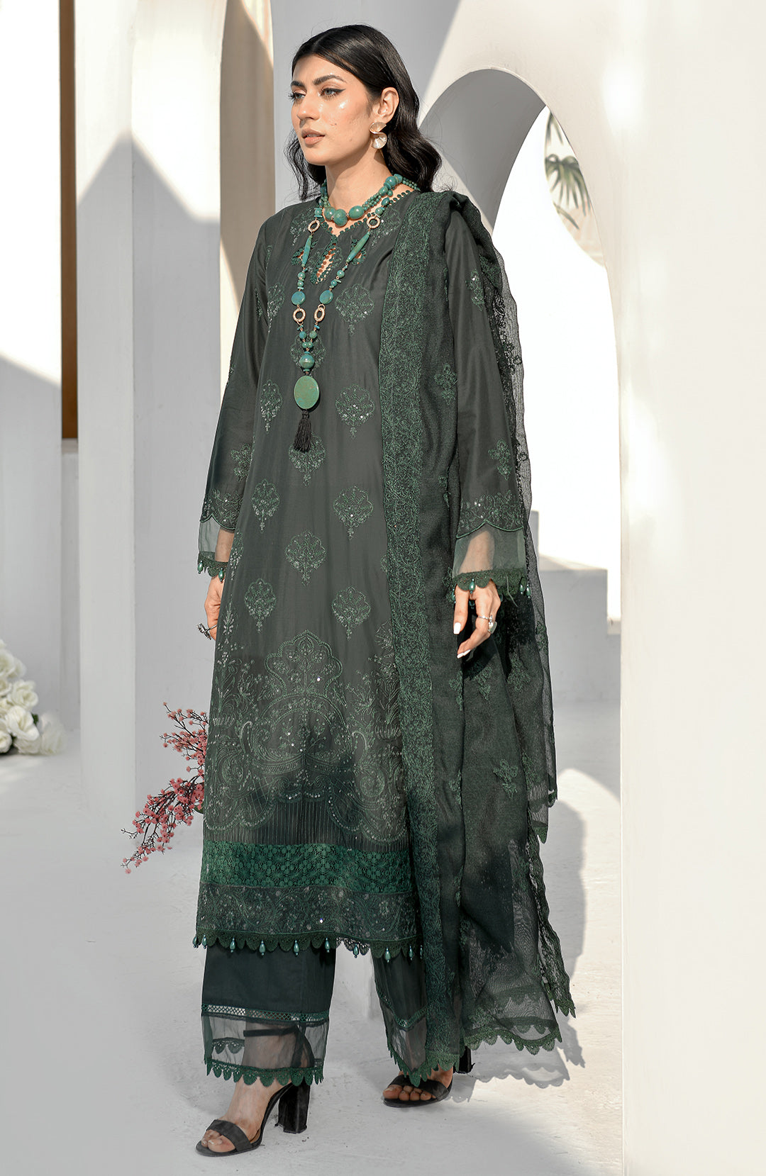 Opulence | 3-Pc Lawn Embroidered Suit