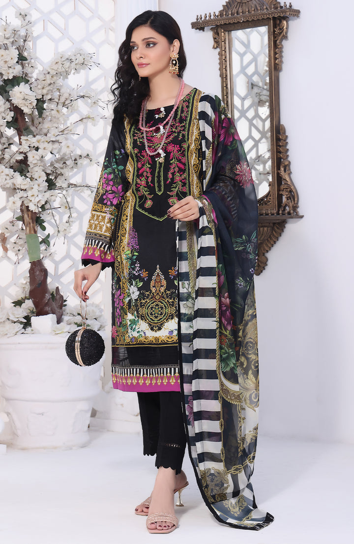 Marigold | Embroidered Printed Lawn 3PC Pret