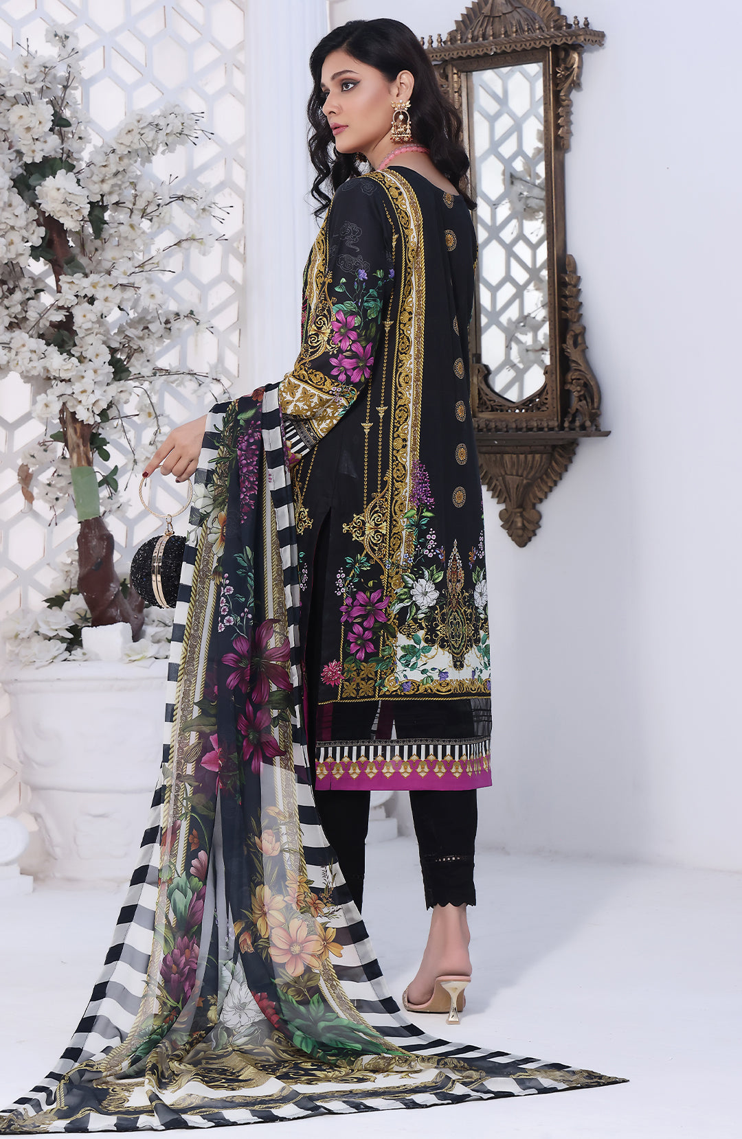 Marigold | Embroidered Printed Lawn 3PC Pret