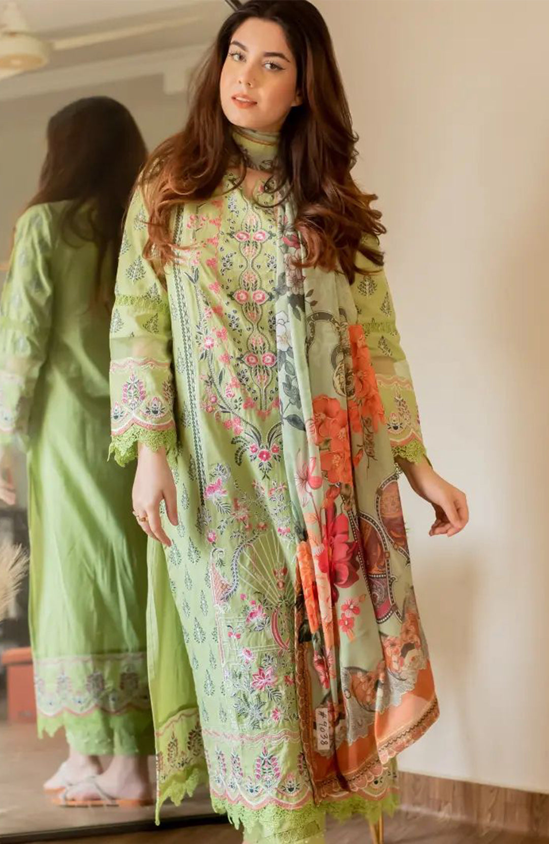 Ocherous | 3-PC Stitched Embroidered Cotton Luxury Suit