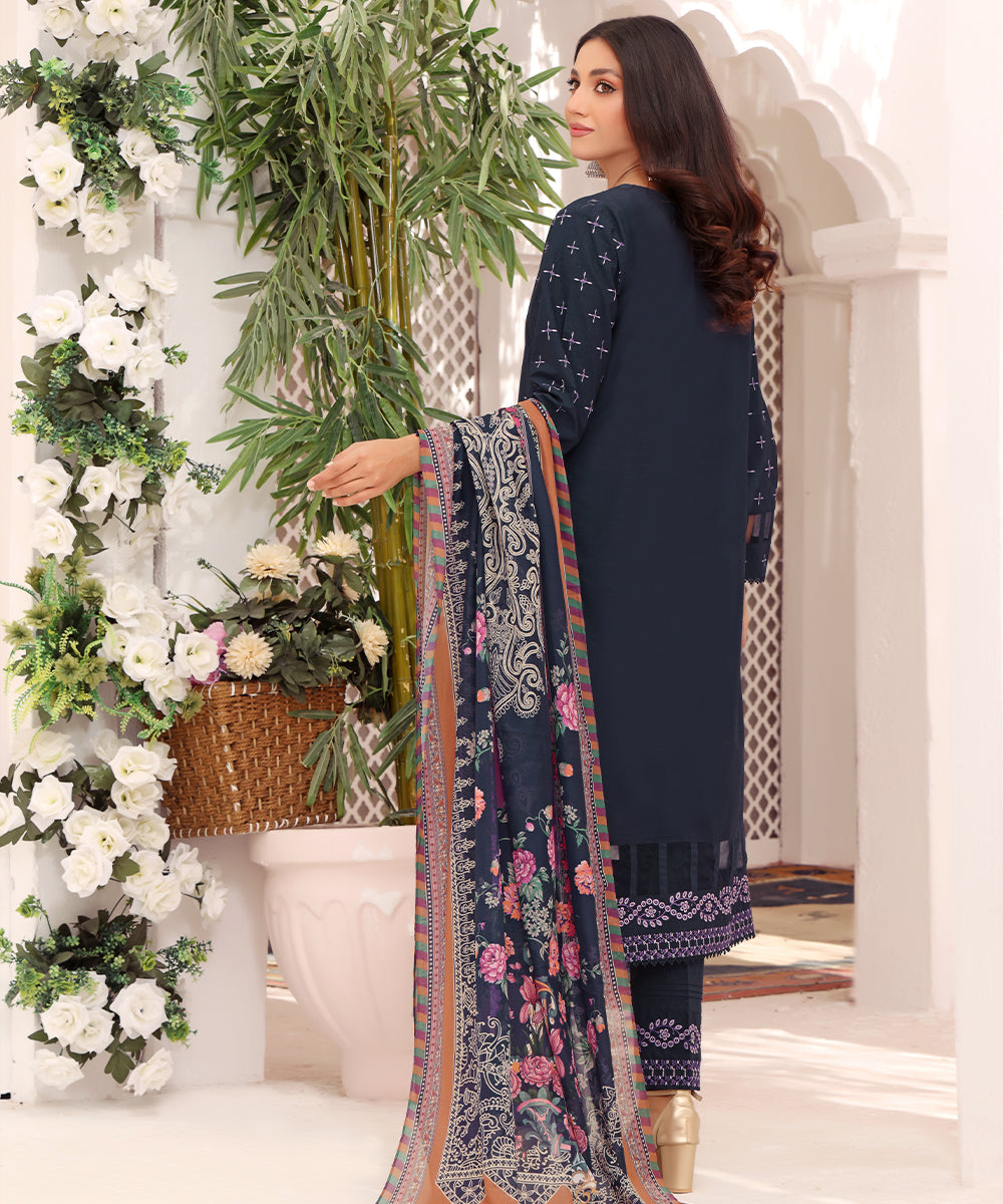 Rufescent | Dyed Cotton 3PC Embroidered Luxury Pret