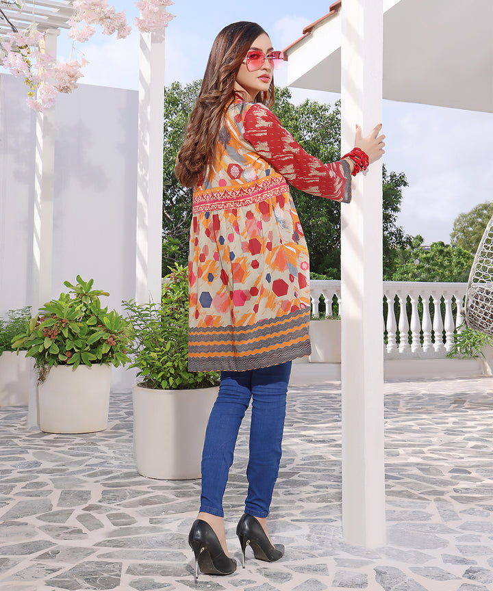 Multi Brier |  Printed Lawn Frock Stitched 1Pc