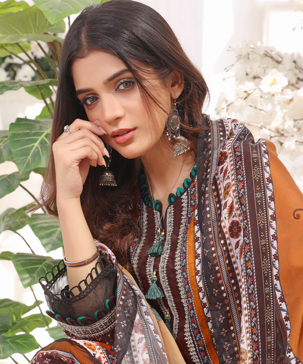 Russet | Embroidered Lawn 3PC Pret