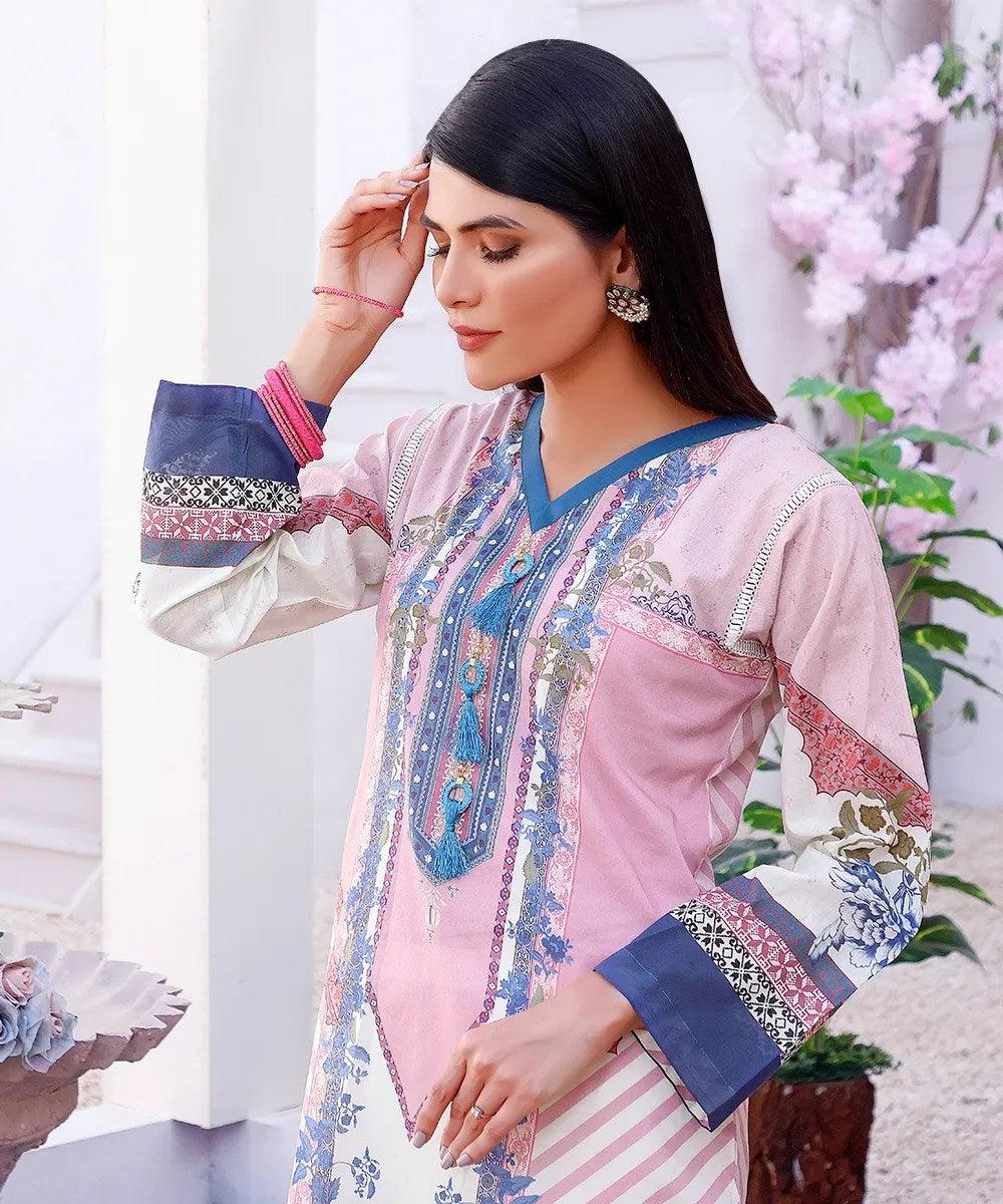 Pink Blooming | Lawn 1 Pc - Fiona