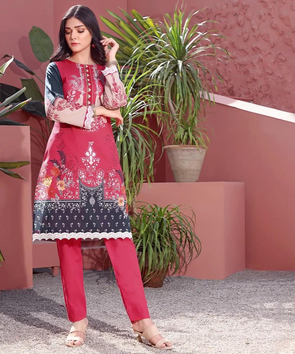 Red Ruby | Lawn 1 Pc - Fiona
